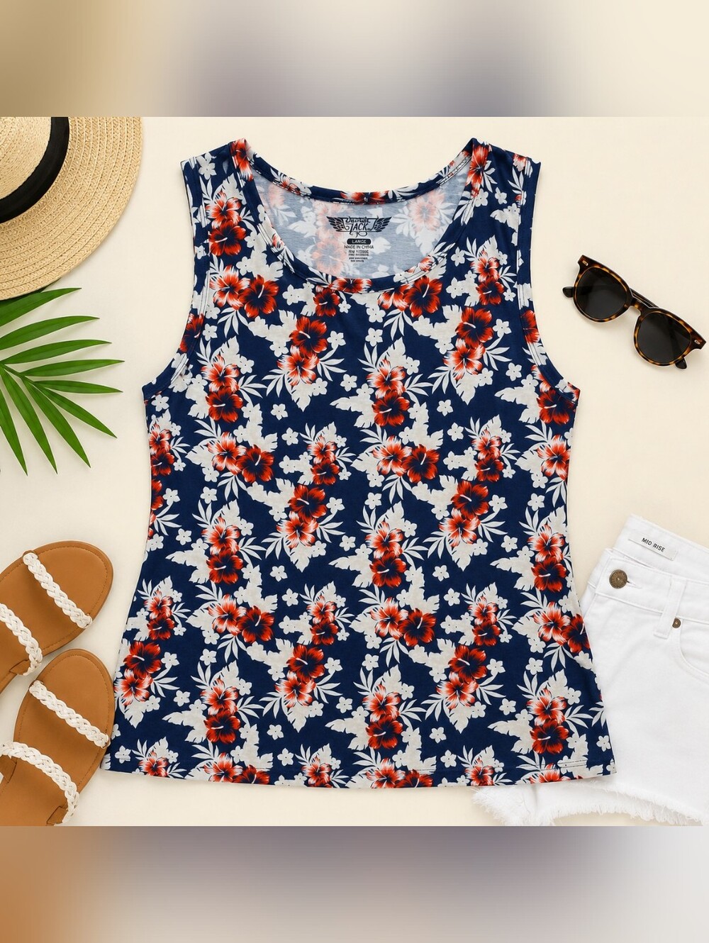 Black Jack Hawaiian Tank Top – Women's Size Large